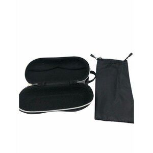 Zippered Glasses‎ Case With Black Cloth 2pc Set Unisex Superfine Fiber
